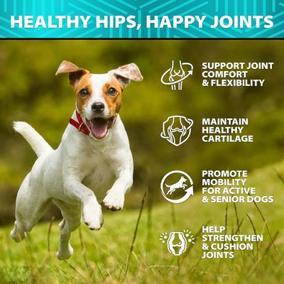 Glucosamine for Dogs - Hip and Joint Supplement for Mobility, Cartilage Health - 30,000 mg per Pack - w/ Omega-3 Fish Oil, Chondroitin, MSM - Dog Glucosamine Chews - Ideal for Senior Dogs - 120 Treats