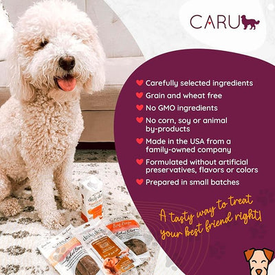CARU - Soft 'n Tasty Baked Bites - Venison Bites Dog Treats - Flavorful Training Treats - 3.75 oz
