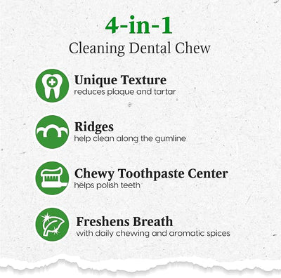Ark Naturals Brushless Toothpaste – Medium Breeds, 18oz Bag, 2-Pack – Dog Dental Chew with Toothpaste Center – Freshen Breath and Reduce Plaque & Tartar with Dental Chews for Dogs