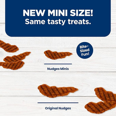 Blue Buffalo Nudges Minis Steak Grillers Natural Dog Treats, Meaty Dog Snacks, Bite-Size for Training All Breed Sizes, Made in the USA with Real Beef, No Artificial Preservatives, 10 oz.