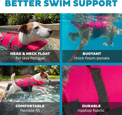 Outward Hound Granby Splash Pink Dog Life Jacket, Small