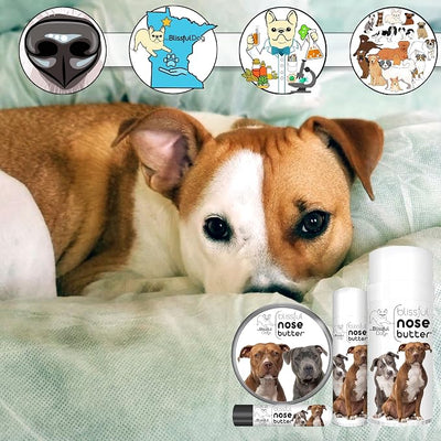 The Blissful Dog American Staffordshire Terrier Nose Butter, Versatile Dog Nose Balm for Dry Nose, Handcrafted Nose Moisturizer, Easy-to-Apply Dog Essentials, Unscented, 4 oz.