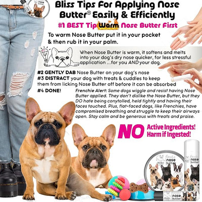 The Blissful Dog French Bulldog Black Masked Fawn Unscented Nose Butter - Dog Nose Butter, 8 Ounce