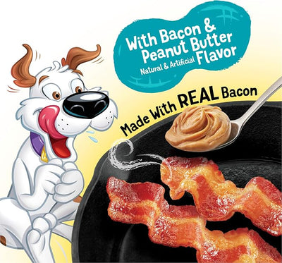 Purina Beggin' Strips with Real Meat Dog Treats,with Bacon and Peanut Butter Flavor - 26 oz. Pouches,(Pack of 4)