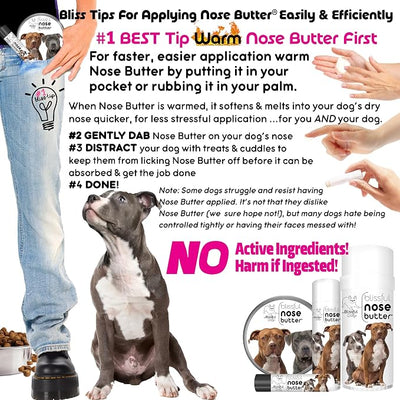 The Blissful Dog American Staffordshire Terrier Nose Butter, Versatile Dog Nose Balm for Dry Nose, Handcrafted Nose Moisturizer, Easy-to-Apply Dog Essentials, Unscented, 1 oz.