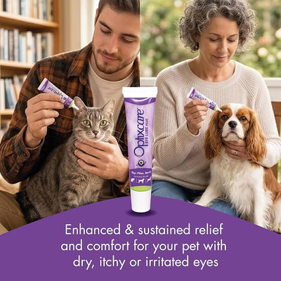 Optixcare Eye Lube Plus Home Kit – 3 x 20g Tubes + Lubricant Holder – Long‑Lasting Eye Lubrication for Pets – Daily Eye Moisture Support