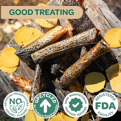 Wholesome Pride Smoked Salmon Skins Dog Treats – Limited Ingredient, Dehydrated & Crispy, Sustainably Sourced, Made in USA, 4 oz