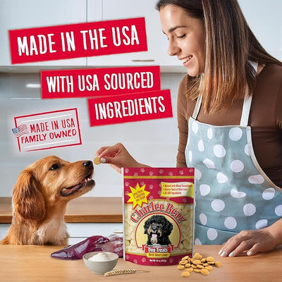 Charlee Bear Original Crunch Beef Liver Dog Treats, 16 oz - Made in the USA, Natural Training Treats for Dogs | Low Calorie (Under 3 Calories), Limited Ingredient, Crunchy Natural, Made in USA, Resealable Bag