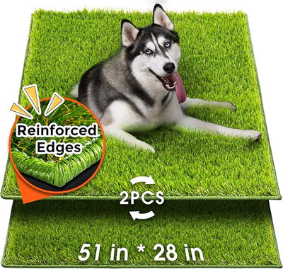Hompet Artificial Dog Grass Pad for Dogs, 51"x28", Easy to Clean with Drainage Holes