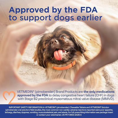 VETMEDIN® (pimobendan) Chewable Tablets for Dogs, 2.5 mg, inodilator, 50ct