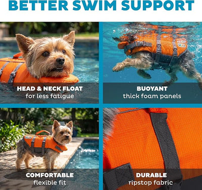 Outward Hound Granby Splash Orange Dog Life Jacket, XS