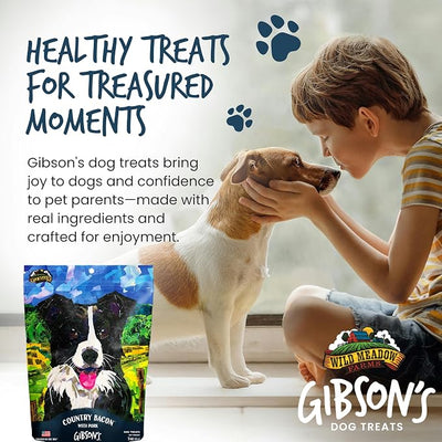 Gibson's Farmers Bacon, Soft Jerky Dog Treats, Crafted with Real Meat, Aromatic, and Grain-Free for Training and Rewarding Dogs of All Breeds and Ages - 3 Ounce Pouch