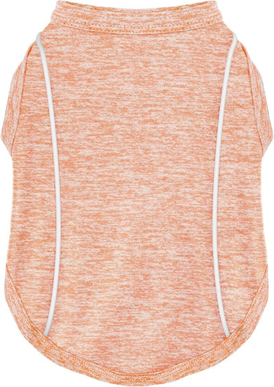Stay Safe at Night: Stylish Reflective Strip Dog Shirt & Tank Top - Soft, Breathable Clothes with Sun Protection, Quick Dry, Stretchy, Lightweight for Small to Large Dogs Orange XS