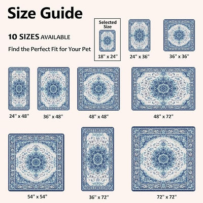 Dog Pee Pads Training Pads Upgrade Triple Thickness All-Purpose Super Absorbent & Leak-Proof, Quick Dry and Leak-Proof and Odor Control (Blue/Multi, 18" x24" x2PCS)
