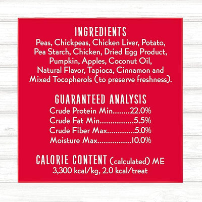 Charlee Bear Crunch Grain Free Dog Treats, Chicken,Pumpkin and Apple, 8 Ounce Resealable Bag,Low Calorie Training Treats for Dogs,Limited Ingredient,Healthy,Crunchy Dog Snacks, Made in USA (Pack of 2)