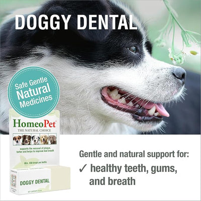 HomeoPet Doggy Dental Safe Gentle and Natural Tooth and Dental Care for Dogs 15 Milliliters
