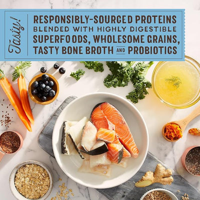 Stella & Chewy's SuperBlends Raw Coated Wholesome Grains Wild-Caught Whitefish & Salmon Recipe with Superfoods, 3.5 lb. Bag (Pack of 3)