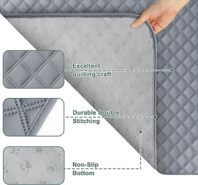 Eterish Reusable Washable Pee Pads for Dogs Large/Extra Large 36'' x 41'' 2 Pack, Absorbent Pet Puppy Dog Training Pads Non-Slip, Waterproof Whelping Potty Pads for Dogs Leak-Proof