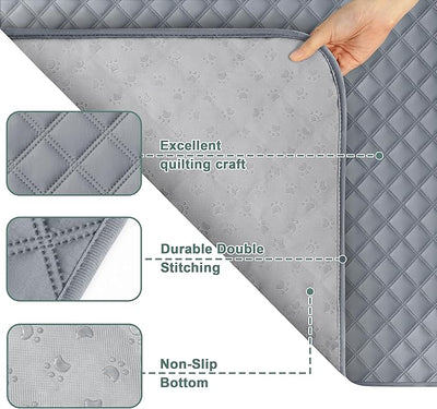 Eterish Reusable Washable Pee Pads for Dogs Small/Large/Extra Large 18'' x 24'' 2 Pack, Absorbent Pet Puppy Dog Training Pads Non-Slip, Waterproof Whelping Potty Pads for Dogs Leak-Proof