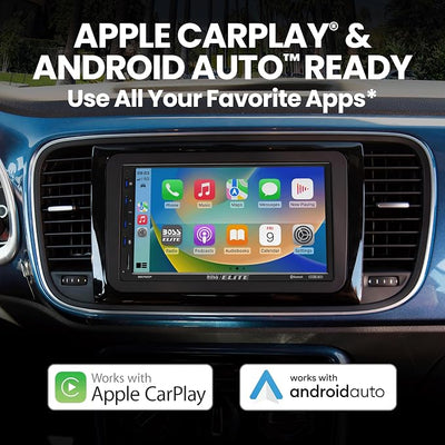BOSS Audio Systems BE7ACP-C Car Stereo - Apple CarPlay, Android Auto, 7 Inch Touchscreen, Bluetooth, No CD DVD Player, Radio Receiver, Backup Camera
