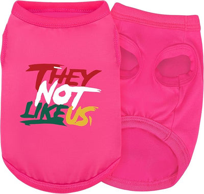 Comfortable Polyester-Cotton Dog Shirt –with 'They NOT Like US', Perfect for Small & Medium Dogs, Soft & Stylish Pet Apparel for Everyday Wear.Pink 3XL