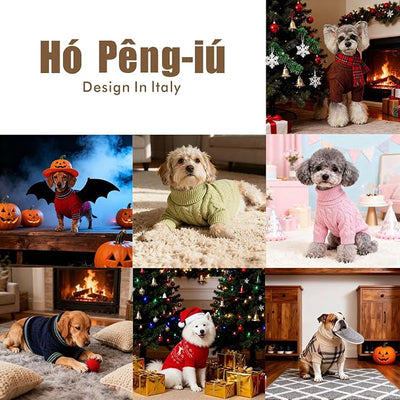 Small/Medium Dog Sweater, Warm Dog Winter Coat w/Sleeves, Comfortable High Neck Premium Dog Clothes for Labrador-Best for Holidays, Daily Walks XL Brown