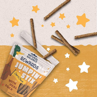 Natural Balance Limited Ingredient Rewards Jumpin' Stix, Grain-Free Dog Treats for Adult Dogs of All Breeds, Duck Recipe, 4 Ounce (Pack of 2)