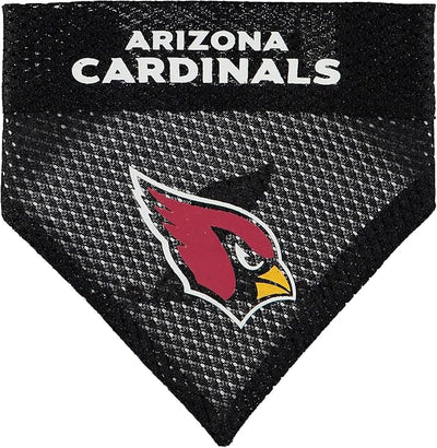 NFL DOG BANDANA - ARIZONA CARDINALS REVERSIBLE PET BANDANA. 2 Sided Sports Bandana with a PREMIUM Embroidery TEAM LOGO, Small/Medium. - 2 Sizes & 32 NFL Teams available