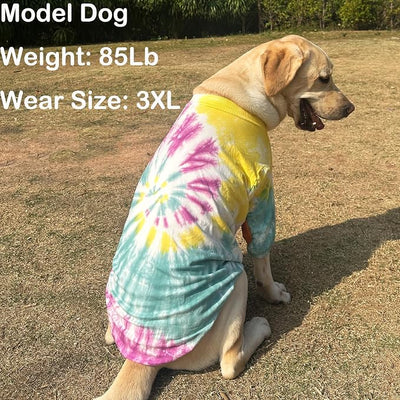 Dog Cotton Colorful Purple Yellow T-Shirts Soft and Stretchy Dog Shirt Pajamas Pets Clothes for Extra Large Dogs(XL Purple)