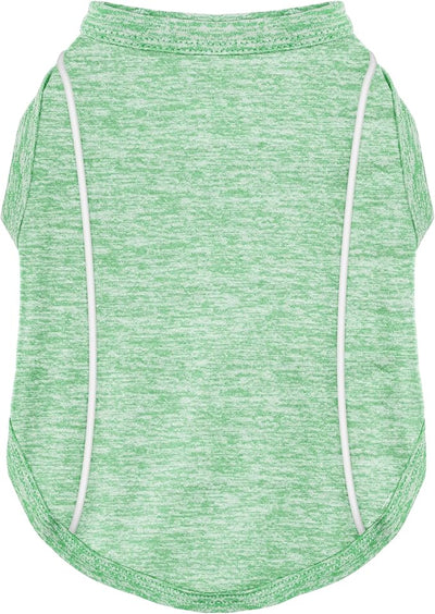 Stay Safe at Night: Stylish Reflective Strip Dog Shirt & Tank Top - Soft, Breathable Clothes with Sun Protection, Quick Dry, Stretchy, Lightweight for Small to Large Dogs Light Green XL