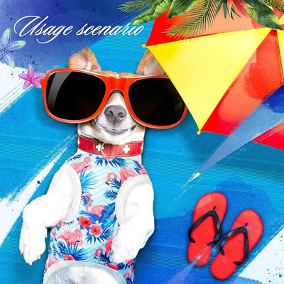 Kajaia 6 Pack Summer Flamingo Dog Shirts, Hawaiian Tropical Tank Tops Clothes Outfit for Dogs Luau Pool Summer Party Costume Cute Sleeveless Pet Apparel for Chihuahua Puppy Toy Breeds Cats(Small)