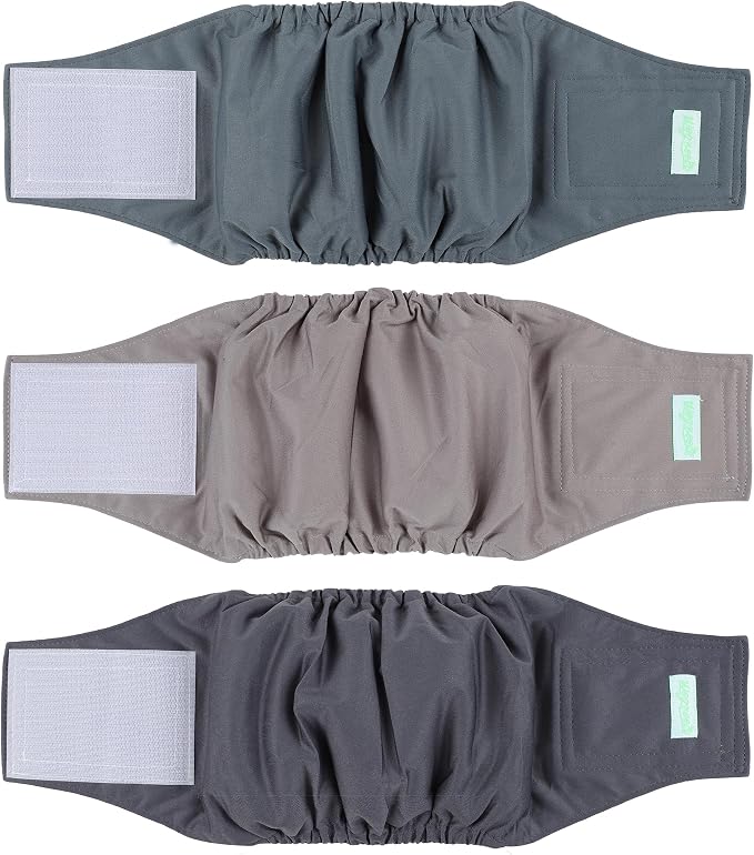 wegreeco Washable Male Dog Belly Band (Stylish Pattern)- Pack of 3 - Washable Male Dog Belly Wrap, Dog Diapers Male (X-Small)