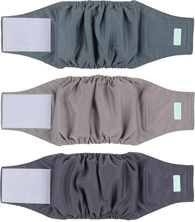 wegreeco Washable Male Dog Belly Band (Stylish Pattern)- Pack of 3 - Washable Male Dog Belly Wrap, Dog Diapers Male (Medium)