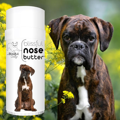 The Blissful Dog Brindle Boxer Nose Butter, Versatile Dog Nose Balm for Dry Nose, Handcrafted Nose Moisturizer, Easy-to-Apply Dog Essentials, Unscented, 2.25 oz.