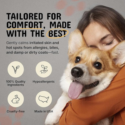 Pets are Kids Dog Deodorant Spray, Soothing Anti Itch Spray for Dogs & Cats with Natural Aloe Baking Soda, Immediate Relief for Itchy Skin Paws, Dog Perfume Pet Relief Hypoallergenic, Oatmeal 8oz