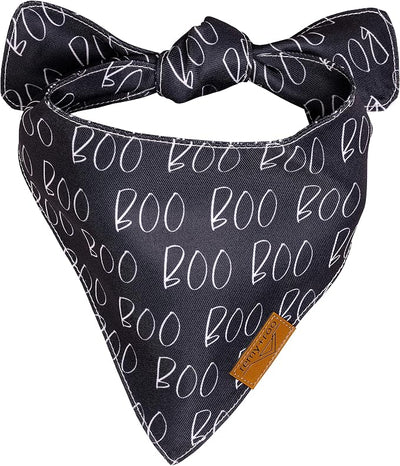 Remy+Roo Dog Bandanas - 2 Pack | Halloween Spooky Dog Bandanas Set | Premium Durable Fabric | Patented Shape Bandanas for Dogs (Halloween, Small)