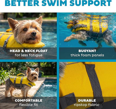 Outward Hound Granby Splash Yellow Dog Life Jacket, XS