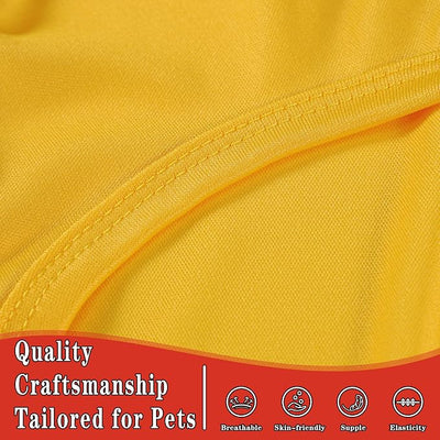 2 Pack Solid Color Dog Shirts – Lightweight, Breathable Pet T-Shirts, Durable Stretchy Clothes for Small to Large Dogs, Ideal for Everyday Wear & Holidays.Red Orange Medium