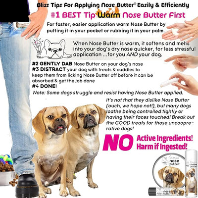 The Blissful Dog Puggle Unscented Nose Butter - Dog Nose Butter, 8 Ounce