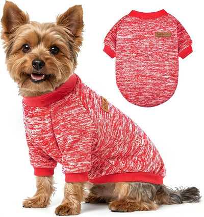1 Pack Dog Sweaters for Small Dogs Girl Boy Winter Fleece Clothes Warm Soft Dog Sweatshirt Outfit for Dogs Cats Pet Apparel