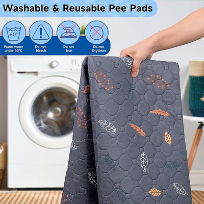 Sunheir Washable Pee Pads for Dogs 72"x72", Extra Large Reusable Puppy Pads Pet Training Pads for Dog Playpen, Waterproof Pee Pads for Puppy Playpen, Whelping Pad, Dog Playpen Indoor - Deep Grey