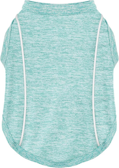 Stay Safe at Night: Stylish Reflective Strip Dog Shirt & Tank Top - Soft, Breathable Clothes with Sun Protection, Quick Dry, Stretchy, Lightweight for Small to Large Dogs Sky Blue M