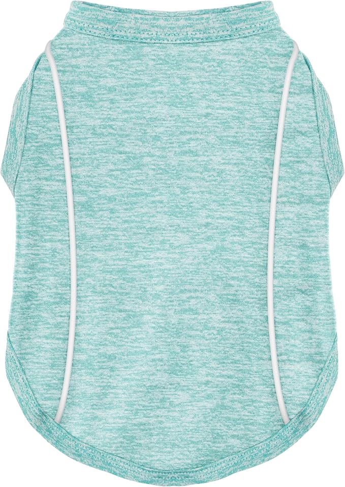 Stay Safe at Night: Stylish Reflective Strip Dog Shirt & Tank Top - Soft, Breathable Clothes with Sun Protection, Quick Dry, Stretchy, Lightweight for Small to Large Dogs Sky Blue XL