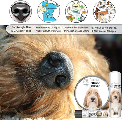 The Blissful Dog Petit Basset Griffon Unscented Nose Butter - Dog Nose Butter, 4 Ounce