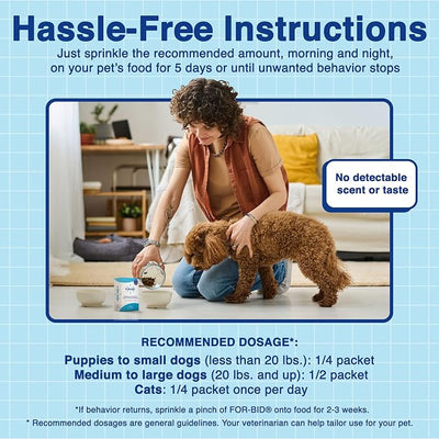 For-Bid Stool Eating Deterrent for Dogs & Cats – Vet-Recommended Coprophagia Deterrent for Dogs for 50+ Years – Effective, Pet Safe, Helps Reduce Odors & Won't Alter Food Taste – Made in The USA