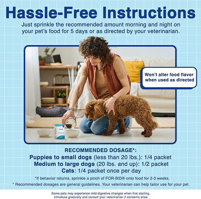 For-Bid Stool Eating Deterrent for Dogs & Cats – Vet-Recommended Coprophagia Deterrent for Dogs for 50+ Years – Effective, Pet Safe, Helps Reduce Odors & Won't Alter Food Taste – Made in The USA