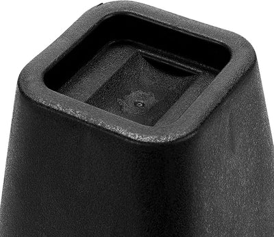 Simplify 6 Inch Bed Riser | Pack of 4 | Bed & Furniture Lifter Wheel Grooves | Under-Bed Storage | Bedroom & Dorm | Black