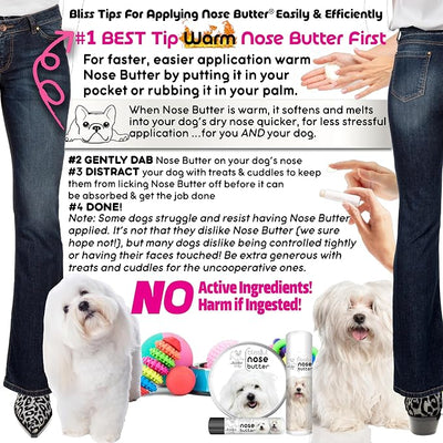 The Blissful Dog Coton De Tulear Unscented Nose Butter, 2-Ounce