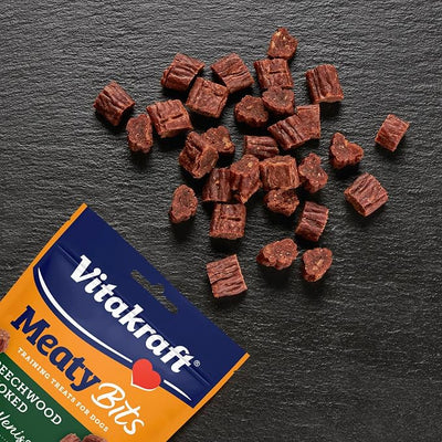 Vitakraft MeatyBits Venison, Training Treats for Dogs, Naturally Smoked, Real Meat #1 Ingredient, No Added Sugar, No Artificial Flavors or Colors, Soft Dog Treats, Bag, 2.2 oz, 7 Count