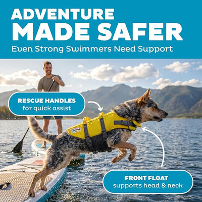 Outward Hound Granby Splash Yellow Dog Life Jacket, Medium